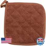 San Jamar Cotton Terry Cloth Square Potholders 8 Inches Brown Medium Pack Of 12. Fixed Price $67.73.