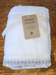 My Home Country Set Of 2 Premium Turkish Hand Towels With Crochet Detail Nwt. Fixed Price $11.50.