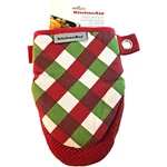 Kitchenaid 2 Pack Mini Mitt 100% Cotton Silicon Grip Machine Wash Green Red Xmas. Fixed Price $19.99.