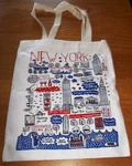 New York Canvas Shopping Tote Bag Hells Kitchen Central Park Radio City Moma. Fixed Price $12.00.