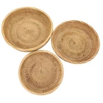 Hipiwe Set Of 3 Key Basket For Entryway Woven Wicker Storage Bowl.... Fixed Price $36.68.