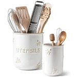 Le Tauci Ceramic Utensil Holder Set Kitchen Counter Organizer. Fixed Price $26.86.