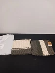 Creative Co-op 8" Square Cotton Crocheted Pot Holders 1 Pair DF6845A. Fixed Price $19.99.