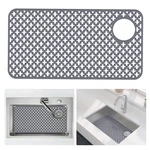 Flytime Silicone Kitchen Sink Protector Mat With Right & Left Drain, 28.35"X .... Fixed Price $40.52.