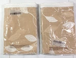 Floral Embroidered Panel Window Curtains Tiers Total 24 X 52 Taupe/tan. Fixed Price $19.49.
