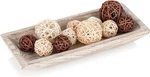 Hanobe Decorative Dough Bowl: Long Wooden 14", White Washed. Fixed Price $39.08.