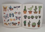 4 Pcs Swedish Kitchen Cloths Towels Reusable Butterflies And Cacti. Fixed Price $11.99.