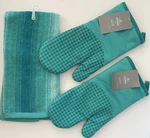 Jcpenney Home Oven Mitts & Towel Set (aqua) Brand New. Fixed Price $25.88.