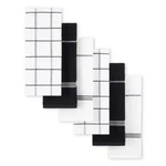 Stewart Modern Waffle Kitchen Towel Set 6-PACK, Black, 16"X28". Fixed Price $23.35.