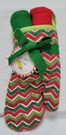 Dii Christmas Wave Stripe Oven Mitt And Towel Gift Set 3 Pack. Fixed Price $17.99.