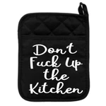 Pocket Pot Holders Kitchen Oven Mitts Black Heat Resistant Hot Pad Funny Rude. Fixed Price $9.00.