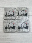 Pimpernel Set Of 4 Coasters Paris Eiffel Tower Ferris Wheel Cork Back X. Fixed Price $15.00.
