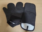 Homwe Extra Long Silicone Oven Mitts + Upgraded Pot Holders 4 Piece Set Black. Fixed Price $37.95.