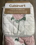 Cuisinart 3-PIECE Oven Mitt Pot Holder & Kitchen Towel Set Rose Floral. Fixed Price $7.00.