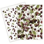 Michel Design Works Dark Cherry Fruit Set Of 2 Cotton Kitchen Towels. Fixed Price $22.95.