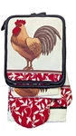 Rooster Kitchen Towels Potholders Oven Mitt Dish Cloths 7-PC Chicken Gift New. Fixed Price $22.02.