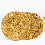 7.87 Inch Natural Round Rattan Trivets Set Of 4 - Handwoven Coasters & Hot Pa.... Fixed Price $25.04.