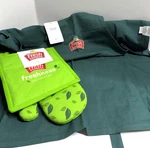 Fresh Express Kitchen Set Apron Oven Mitt Hot Pad Williams Sonoma Advertising. Fixed Price $39.95.