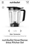 Nutribullet Blender Replacement 64OZ 8-CUP Pitcher With Lid And Blade. Fixed Price $37.00.