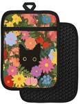 Slohif Cute Silicone Oven Mitts Heat Resistant For Women,black Cat 100%. Fixed Price $25.29.