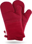 Oven Mitts Pair, Flexible, 100% Cotton With Unique Heat Resistant Food Grade Sil. Fixed Price $29.92.