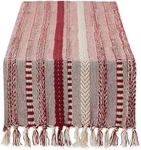 Dii Farmhouse Braided Stripe Table Runner 15X72 (15X77, Fringe Incl.) Barn Red. Fixed Price $25.95.