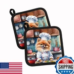 Caroline's Treasures Carolines Pomeranian The Chef Pair Of Pot. Fixed Price $32.17.