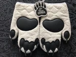 Wild Things Oven Mitts Fred Bear Hands Silicone White Kids Cooking. Fixed Price $20.00.