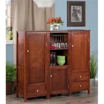 Winsome Brooke 3-PIECE Transitional Solid Wood Cupboard Set Walnut. Fixed Price $566.99.