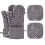 Set Of Oven Mitts And Pot Holders, 482 Heat Resistant Hot Plate Moving No.... Fixed Price $22.04.