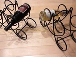 (2) New Condition Spectrum Diversified Bordeaux 5 Wine Bottle Caddy- Black Iron. Fixed Price $81.54.
