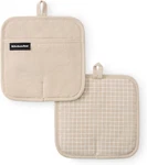 Gourmet Series Gridlines Pot Holders 2-PACK Set, Heat Resistant Up To 600 F, Sof. Fixed Price $37.99.