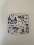 Patriotic Gnome Handmade Potholder - 4TH Of July Americana Hot Pad. Fixed Price $6.00.