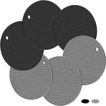 6PCS Non-slip Silicone Trivet Mats, 7 Inch Kitchen Pot Holders Black, Gray. Fixed Price $17.30.