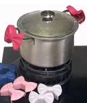 New Cooking Pot Silicone Handle Holders Set Of 2WHITE Bows Pantry York City. Fixed Price $12.00.