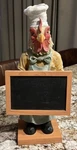 Vintage Rooster Fat Chef Table/counter Top Chalkboard Sign Resin & Wood 16". Fixed Price $32.95.