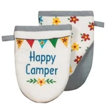 Kay Dee Designs R4255 Happy Camper Grabber Mitt Pot Holder Rv Kitchen. Fixed Price $10.44.