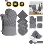 Oven Mitts And Pot Holders Sets 6PCS, Kitchen Glove,high Heat Resistant .... Fixed Price $34.10.
