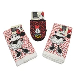 Disney Minnie Mouse Kitchen Towels & Oversized Mini Oven Mitts By Best Brands. Fixed Price $29.99.