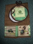 John Deere Tractor 'i Dig Dirt' Kitchen Towels And Potholders. Fixed Price $18.95.