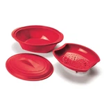 Red Silicone Steamer With Insert 32 Oz. Fixed Price $22.57.