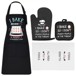 Funny Baking Set For Women - Includes Apron, Oven Mitts, Pot.... Fixed Price $28.22.