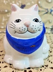 Cat Kitten Shaped Ceramic Kitchen Scouring Pad Sponge Holder Hand Painted. Fixed Price $26.25.