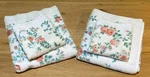 Jc Penny Vtg White W/pink Flowers Set Of 4. Fixed Price $37.50.