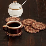 Coasters Ginger Spice Jute Primitive 4IN Set Of 6 Braided Table Decor Vhc Brands. Fixed Price $15.95.