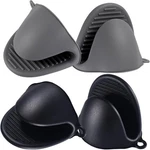 Heat Resistant Mini Oven Gloves - 2 Pairs Silicone Potholders For Kitchen Use. Fixed Price $13.29.