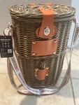 Texas Longhorns Wicker Cooler Basket + 4PC Colossal Shot Glass Set. Fixed Price $100.00.