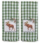 New Kay Dee Designs Set Of 2 Wilderness Pinecone Moose Kitchen Dish Towels. Fixed Price $16.99.