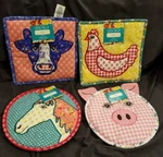 Pioneer Woman Quilted Trivets (set Of 4). Fixed Price $33.99.