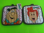 Fred Flintstone And Wilma Oven Mitt Pot Holders (vintage 1994 Hanna Barbera). Fixed Price $40.00.